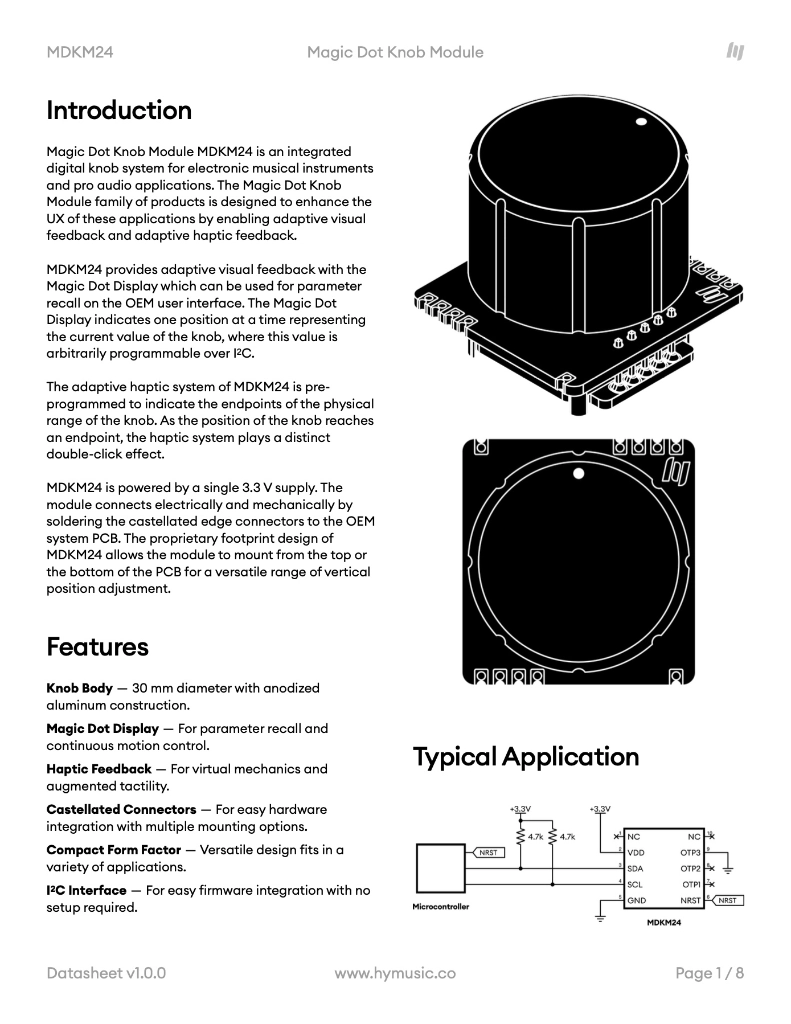 Magic Dot Knob Module Datasheet Thumbnail